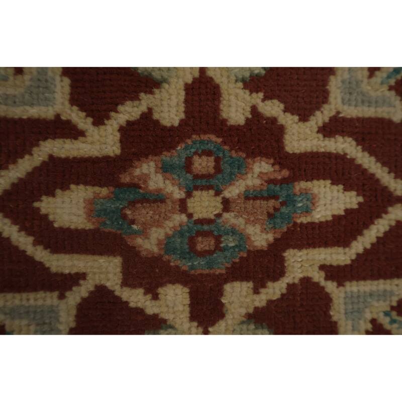 Hand Knotted Oriental 100% Wool Carpet Traditional All-Over Oranges & Rust Ziegler Area Rug - 3' 8'' X 2' 0''