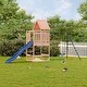 preview thumbnail 10 of 15, vidaXL Swing Set Outdoor Backyard Wooden Playground Equipment for Kids Age 3-8 189.8" x 81.1" x 103.9" Douglas