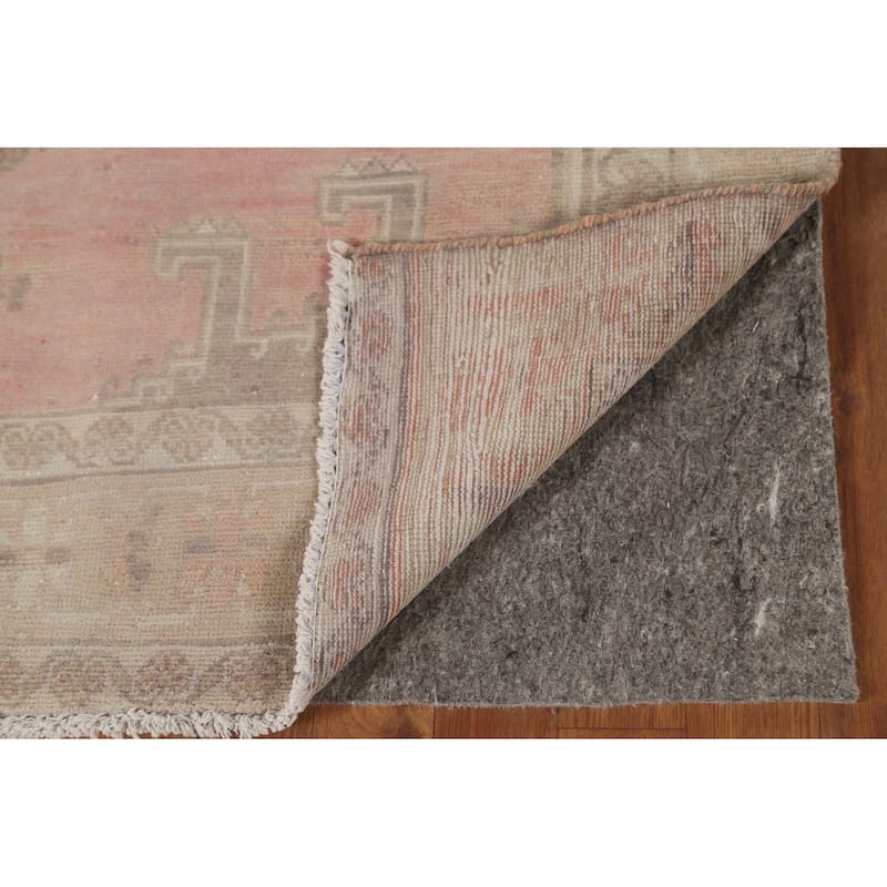Pink Viss Persian Vintage Area Rug Handmade Wool Carpet - 4'8" x 7'4"