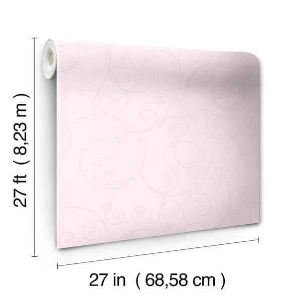 Disney Princess Perfect Scroll Gold Glitter Wallpaper