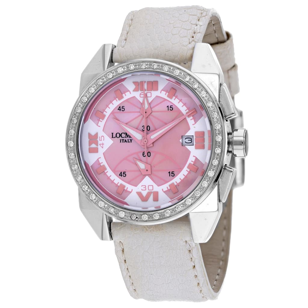 Locman Men's Cavallo Pazzo Mother of Pearl Dial Watch - 161MOPWHD/WH - Mother of Pearl - 6 (36)