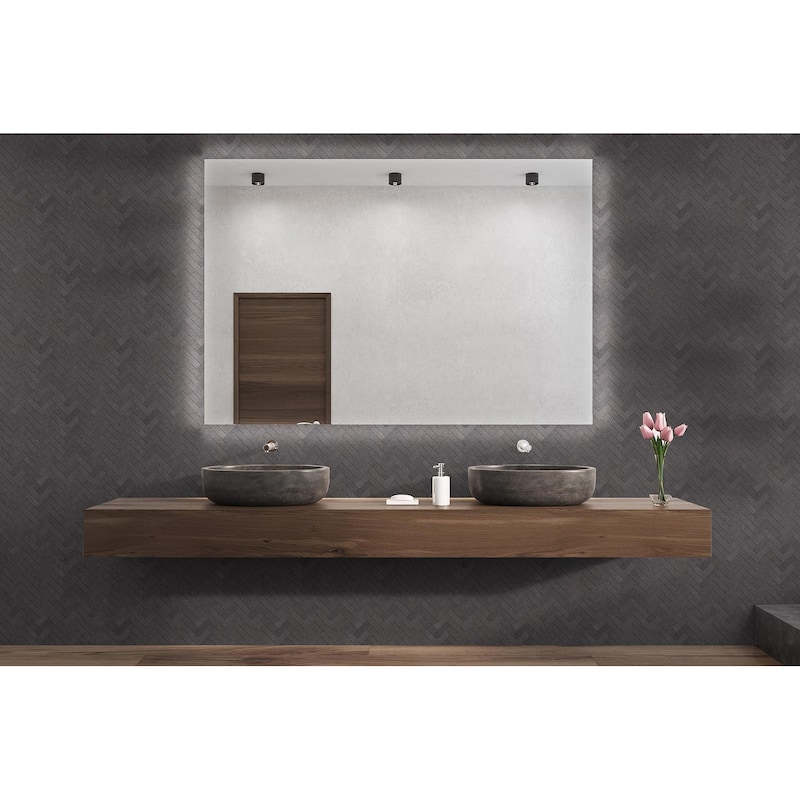 Vulcan Black 1" x 3" Herringbone Honed Mosaic