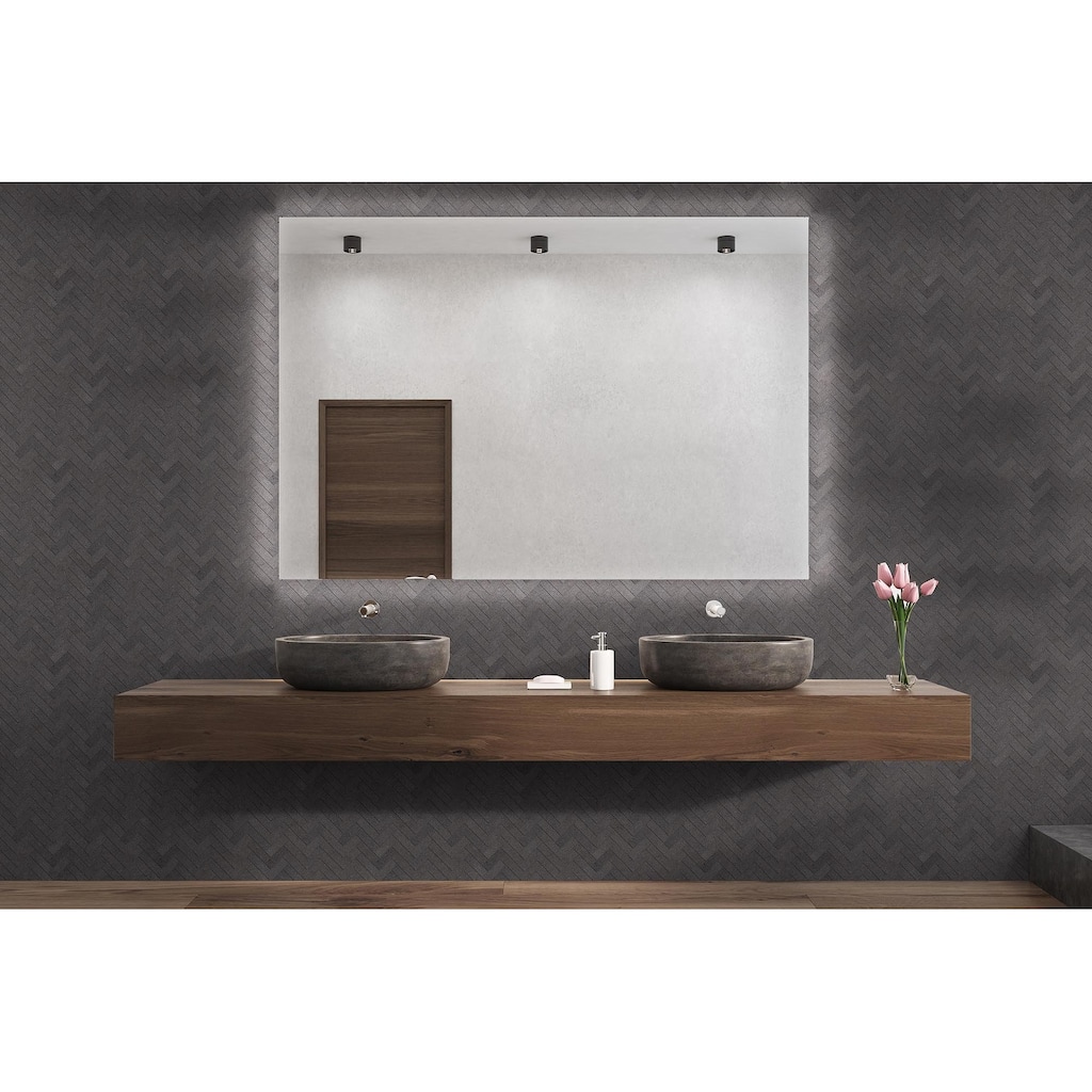 Vulcan Black 1" x 3" Herringbone Honed Mosaic