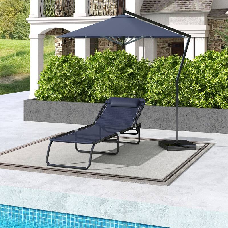 Sunbed Folding Recliner with Headrest