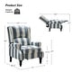 preview thumbnail 48 of 74, Olympus Upholstered Classic Manual Wingback Recliner with Spindle Legs by HULALA HOME