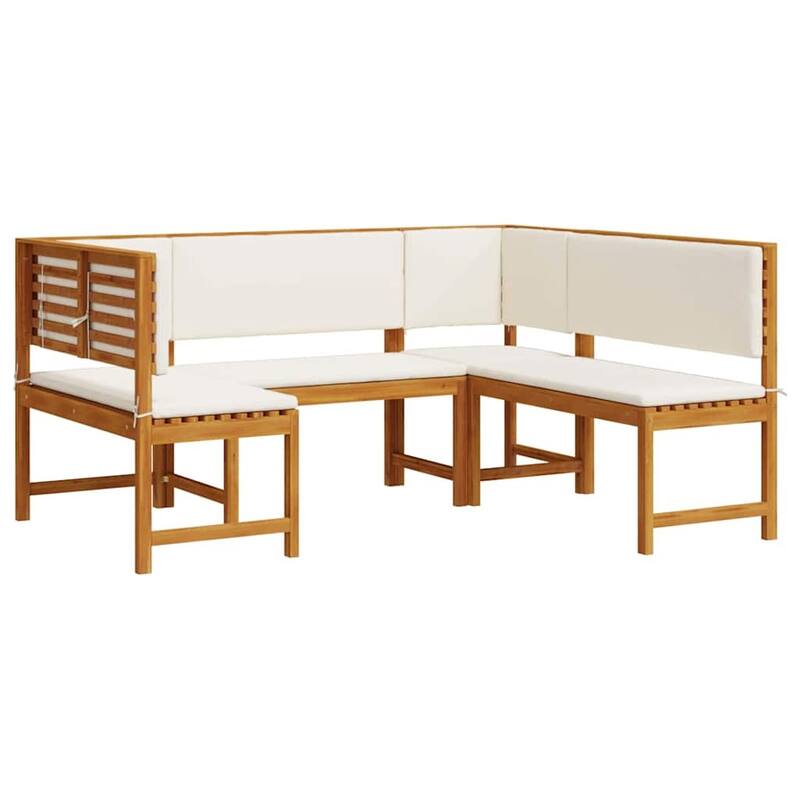 vidaXL Garden Bench Set Brown solid acacia wood - 20 x 35 x 30