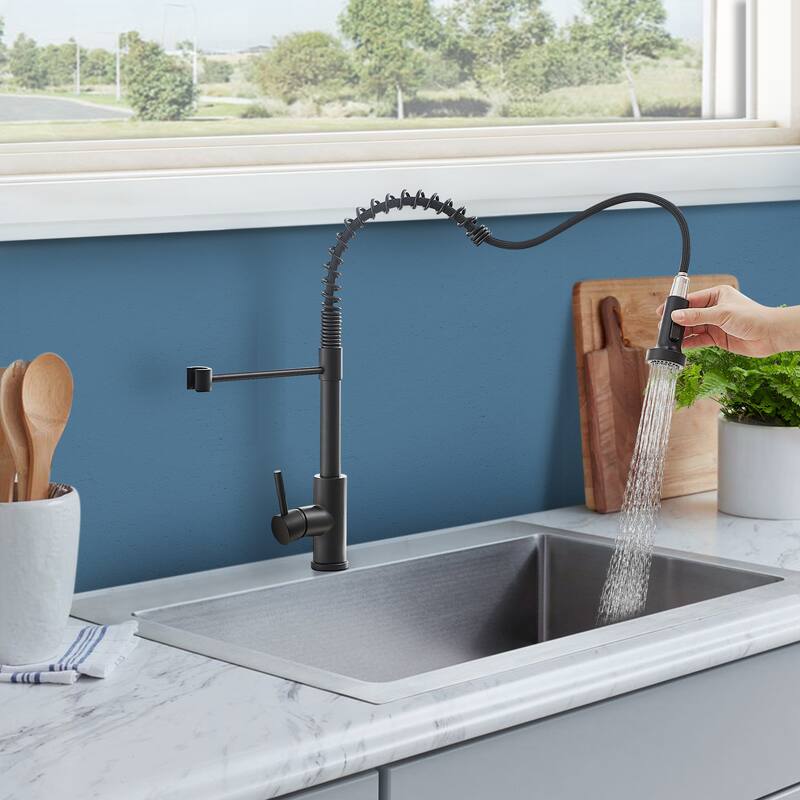 Single Hole Single Handle Pull Down Kitchen Faucet with Sprayer