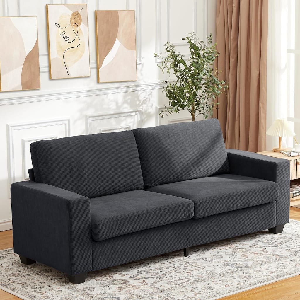 83'' Modern Sofa, 3 Seater Couch with Deep Seats, Comfy Upholstered Sofa, Cloud Couch