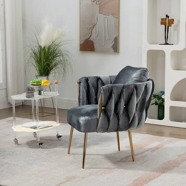 Grey Dressing Table Chair Elegant Boucle Accent Chair Leisure Chair Vanity  Stool Bed Bath