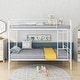 preview thumbnail 3 of 5, Stylish Safety Practical Design Stylish & Simple Twin over Twin Bunk Bed with Under Storage, Sturdy Metal Frame with Ladder