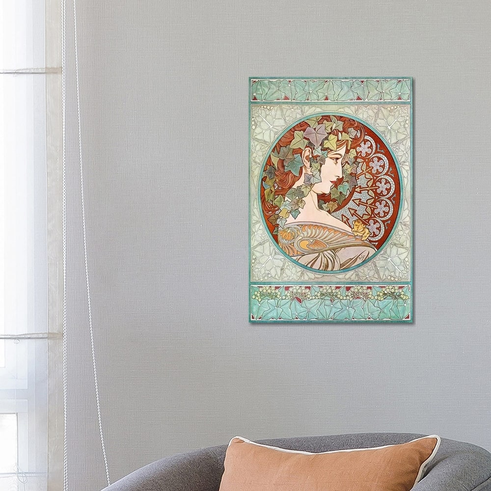 iCanvas "Ivy II, 1901" by Alphonse Mucha Canvas Print
