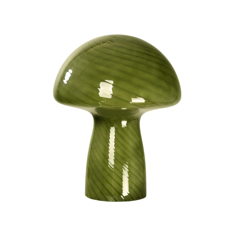 Modern Glass Mushroom Novelty Table Lamp with Stripes