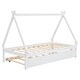 preview thumbnail 25 of 25, Twin Size Monttessori Bed with Turndle, Wooden Tent Floor Bed Frame
