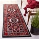 preview thumbnail 3 of 11, SAFAVIEH Vintage Hamadan Reike Rug 2'3" x 8' Runner - Red/Black - Runner