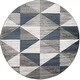 preview thumbnail 13 of 11, Livabliss Monte Carlo Mid-Century Modern Geometric Area Rug Sky Blue - 5'3" x 5'3" Round