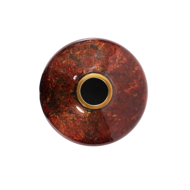 Sharma Crimson Gold Slanted Vase- Medium