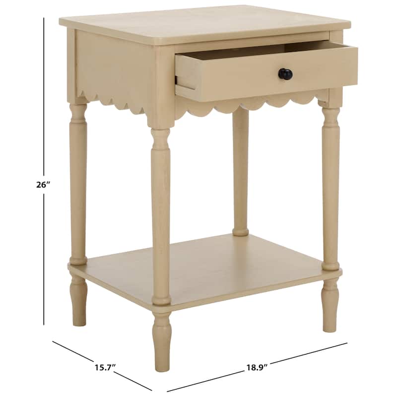 SAFAVIEH Haven Farmhouse 1-Drawer Accent Table - 19"W x 16"D x 26"H
