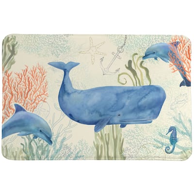 Laural Home Whimsical Sea Memory Foam Mat