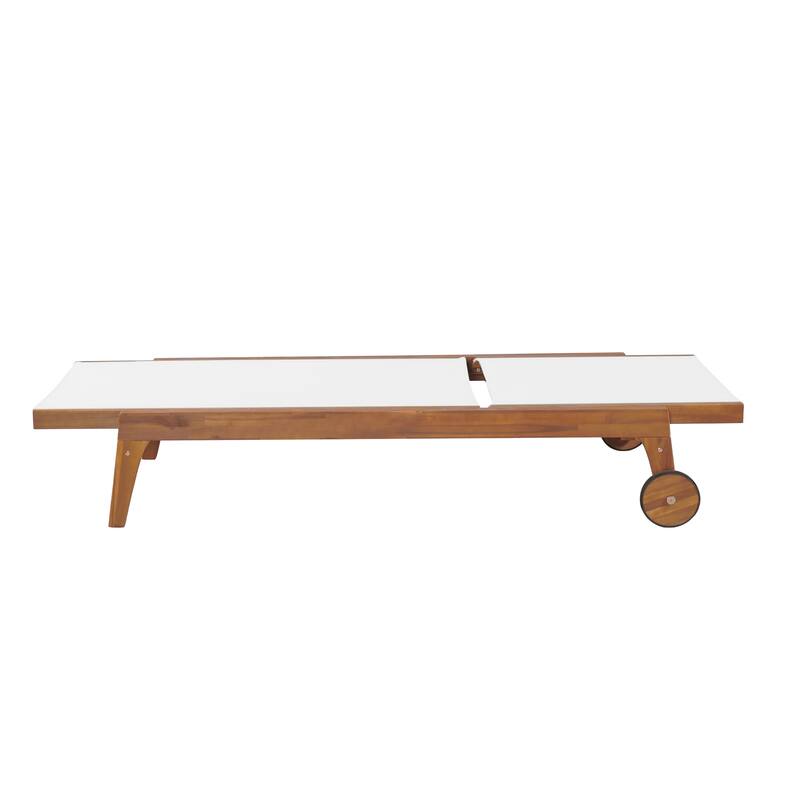 Christopher Knight Home - Orion Acacia Wood Outdoor Chaise Lounger