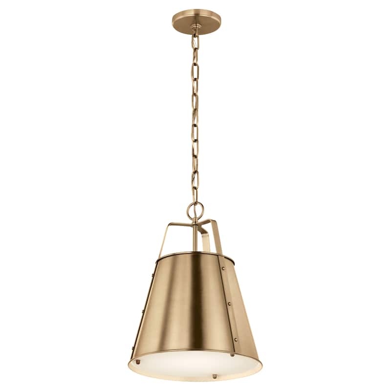 Kichler Lighting Etcher 13 in. 1-Light Pendant Light - Champagne Bronze - 13 in