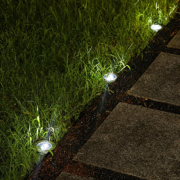 Waterproof Solar Light LED Garden Round Underground Yard Road Lawn Path Lamp 