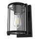 preview thumbnail 11 of 13, Hunter Astwood 1-Light Wall Sconce, Clear Glass, Damp-Rated, Bath or Hall Light - Contemporary, Transitional, Art-Deco