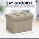 preview thumbnail 6 of 5, 2 Pack Small Rectangle Foldable Storage Ottoman