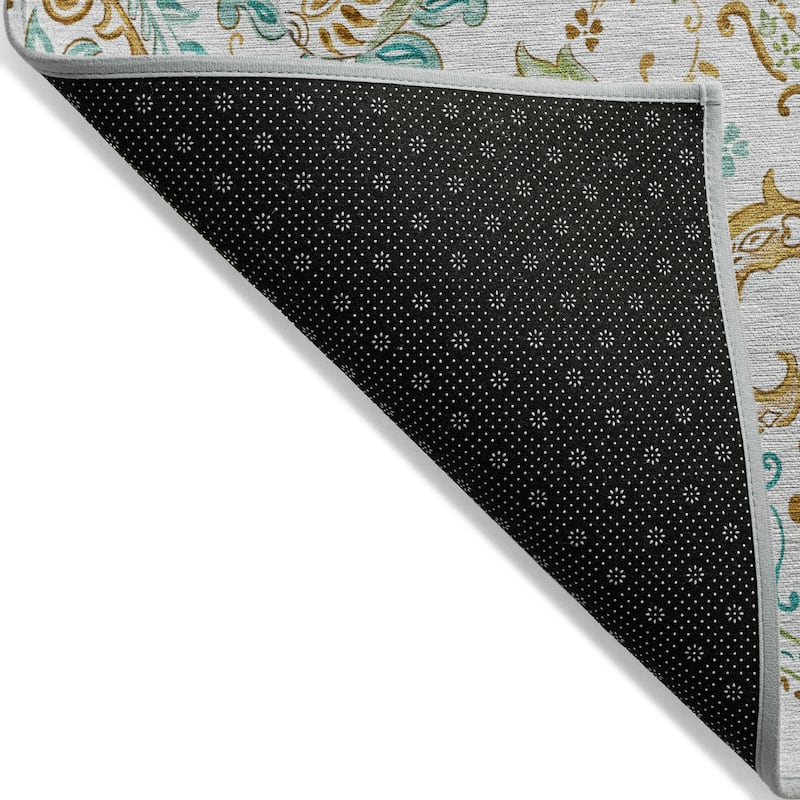 Machine Washable Indoor/ Outdoor Paisley Chantille Rug