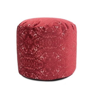 Allan Andrews Round Tall Pouf Pasini Ruby