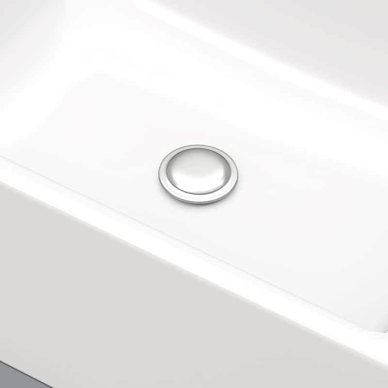Moasis 15.7 Inch Freestanding Bathroom Vanity with Cabinet Storage and Modern Design