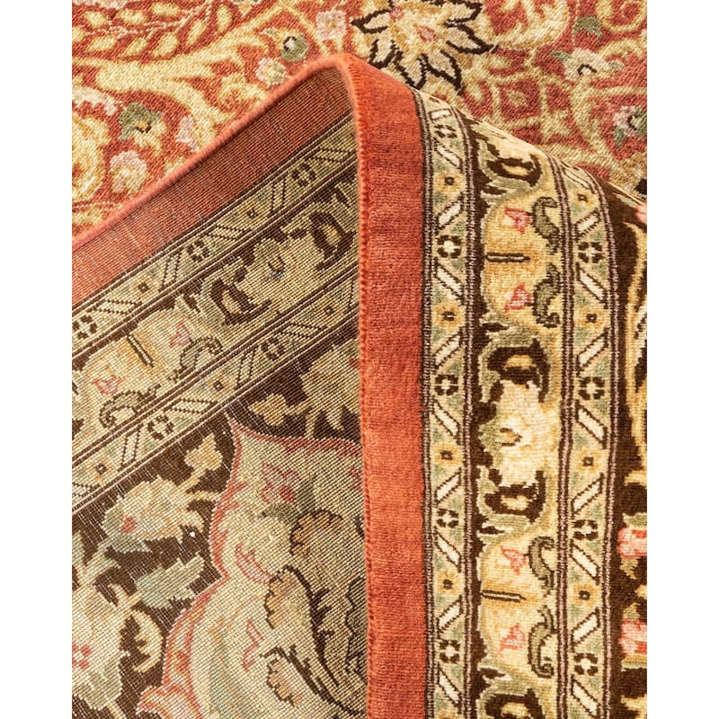 Overton Hand Knotted Wool Traditional Oriental Pink Area Rug - 8' x 10'