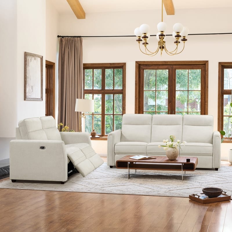 Spruce & Spring Katie Zero Wall Power Reclining Sofa Couch