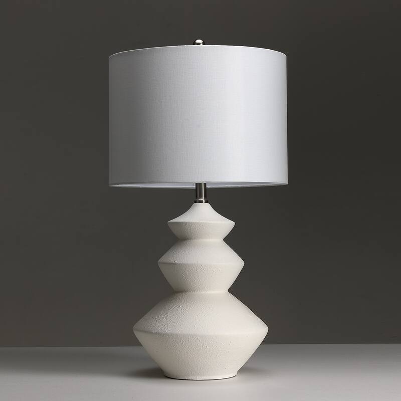 Fulham 3-Way Ceramic Table Lamp with Drum Shade - 25 in. H