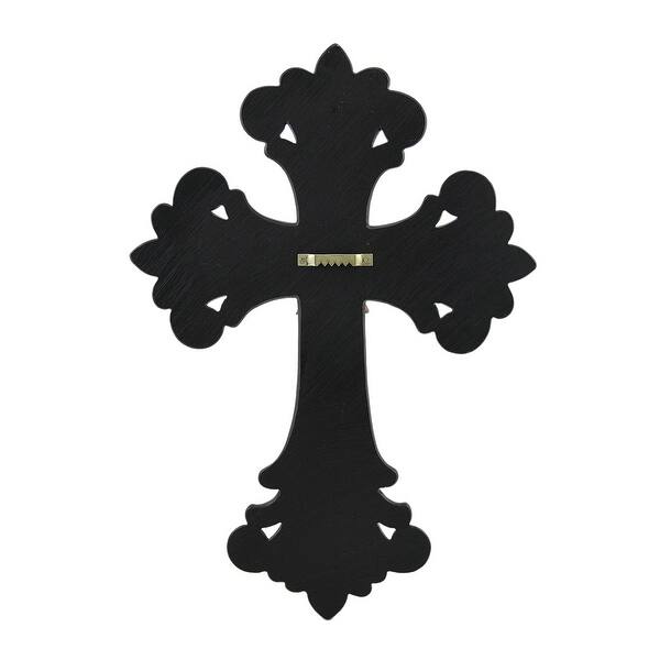 Shop Fleur De Lis Rose Decorative Scroll Leaf Wall Cross 14 5