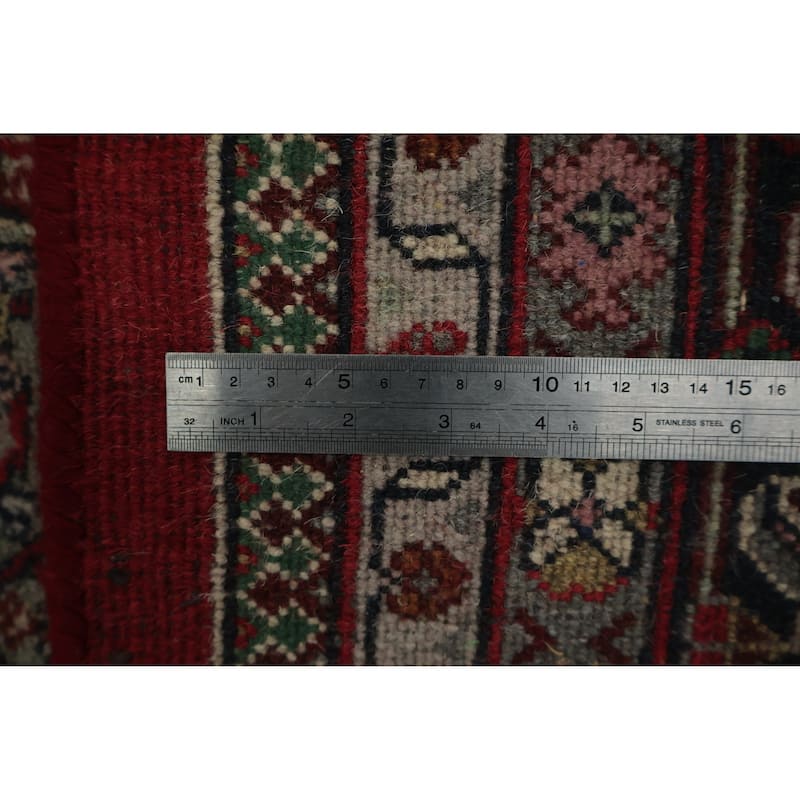 Hand Knotted Oriental 100% Wool Carpet Traditional Floral Red Tabriz-Mahi Area Rug - 10' 0'' X 7' 9''