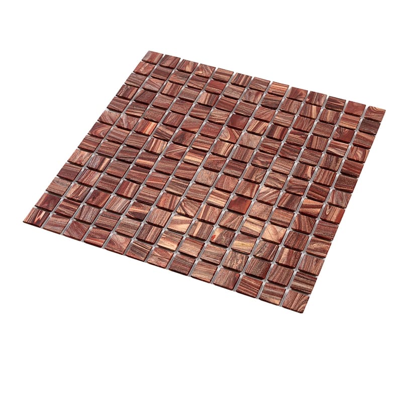 Apollo tile 12" x 12" Celestial Glossy Fire Brick Red Glass Tile (20 sq ft/case) - 20 Pack
