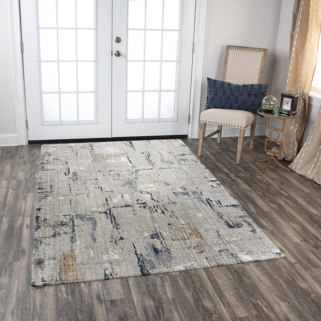 Alora Decor Cara Transitional Gray/Multi Recycled Polyester Area Rug