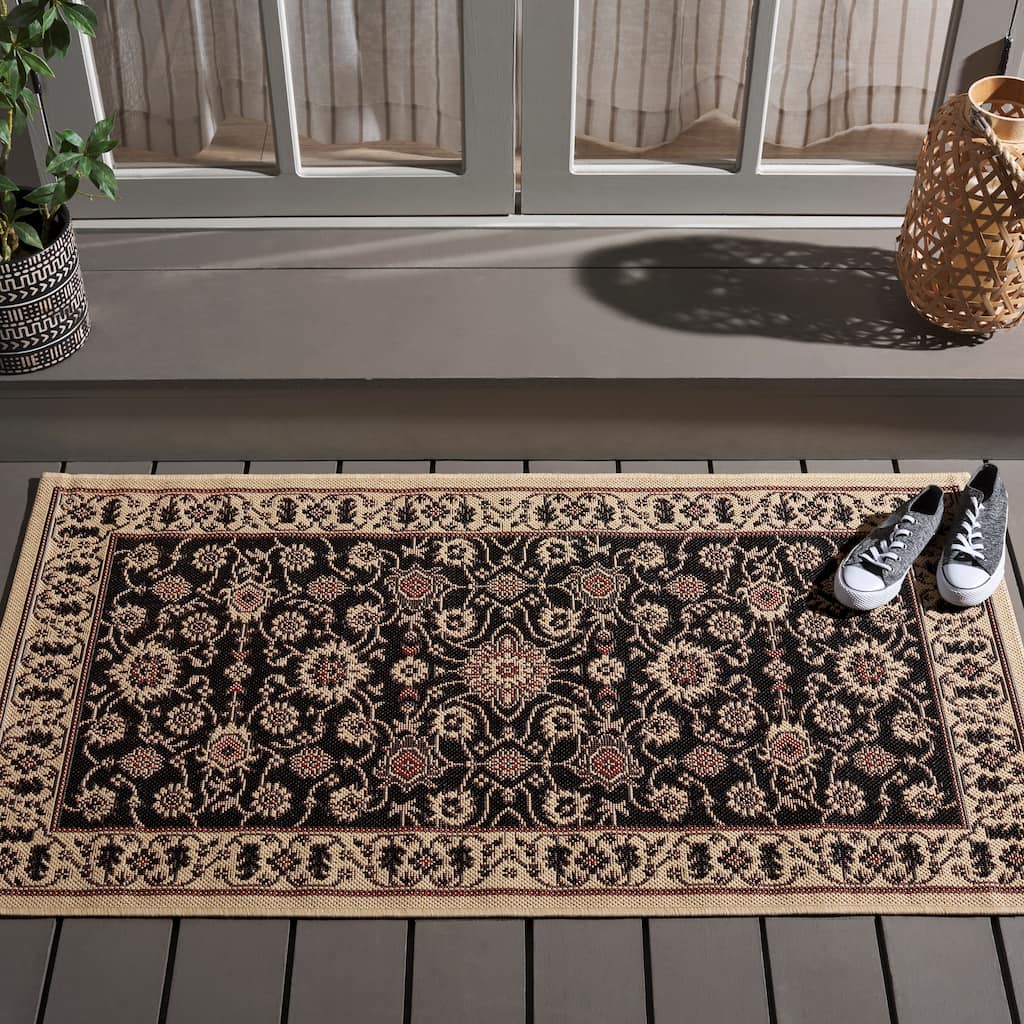 SAFAVIEH Courtyard Felicitas Indoor/ Outdoor Waterproof Patio Backyard Rug