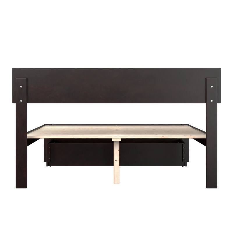 AFI Boston Platform Bed with Foot Drawer