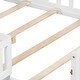 preview thumbnail 13 of 11, White Versatile Full-Size Platform Beds with Guard rails, Floor Bed with Bookcases and Blackboards