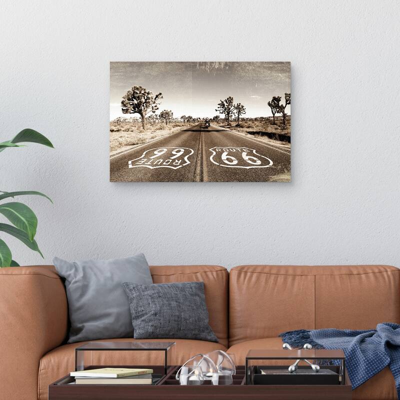 Vintage Road Trip Route 66 by Belle Maison Canvas Art Print