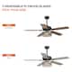 52" Farmhouse Wood 5-Blade LED Ceiling Fan with Light Kit