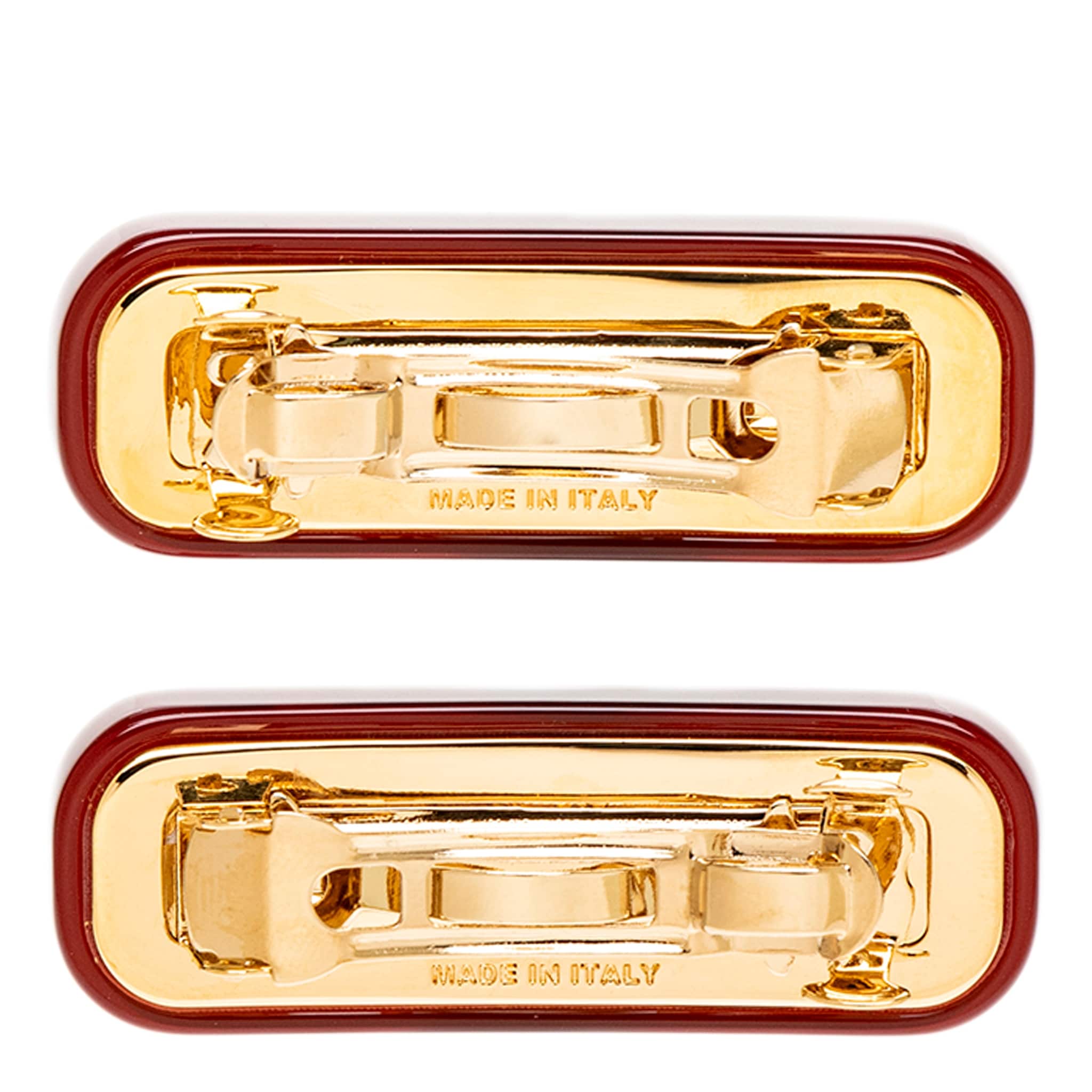 Miu Miu Plexiglass and Metal Hair Clips, Set of 2