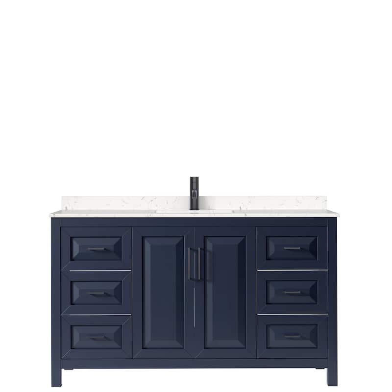 Daria 60 Inch Single Vanity, Cultured Marble Top