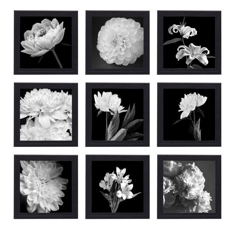 Melannco Set of 9 Black Frames , Holds 8x8 Inch Photos