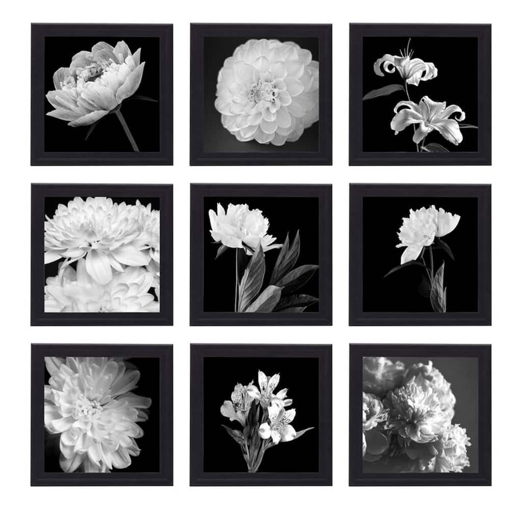 Melannco Set of 9 Black Frames , Holds 8x8 Inch Photos