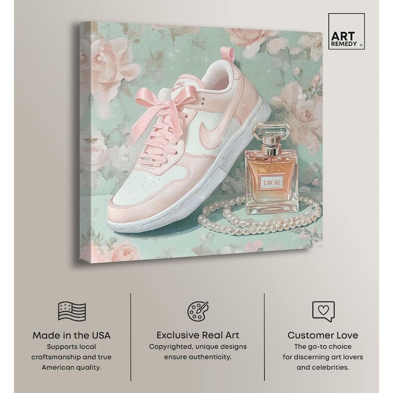 Petite and Cute Sneaker Canvas by Art Remedy, Gallery Wrapped
