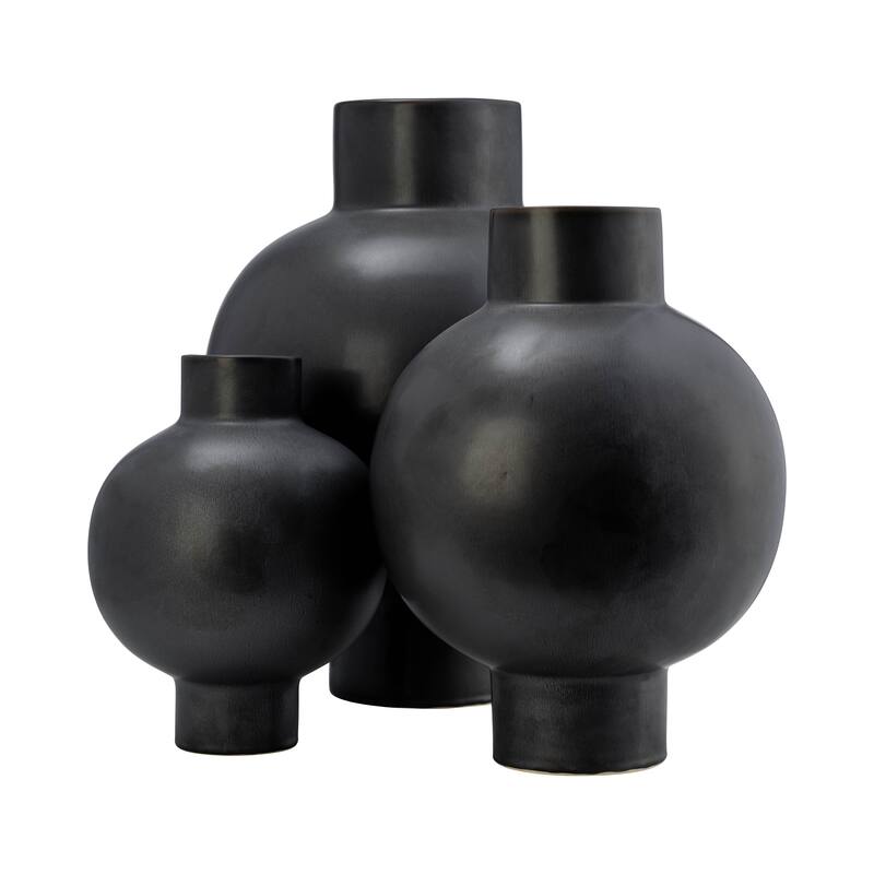 Sagebrook Home Neutral Round Modern Ceramic Bubble Vase