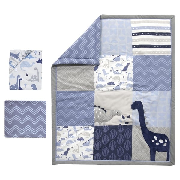 Shop Bedtime Originals Roar Blue Gray White Dinosaur 3 Piece