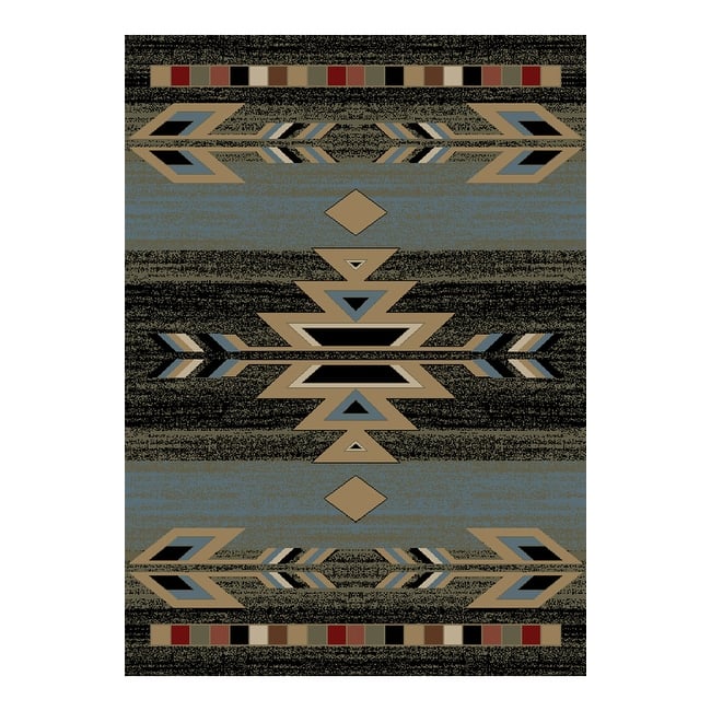 The Curated Nomad Cabrillos Southwest Area Rug - 2'2" x 3'3" - Black